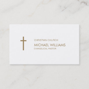 Tarjeta De Visita Cura pastor religión católico protestante blanco