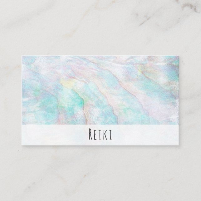 Tarjeta De Visita *~* Curación de yoga Pastel de Reiki arcoiris (Anverso)