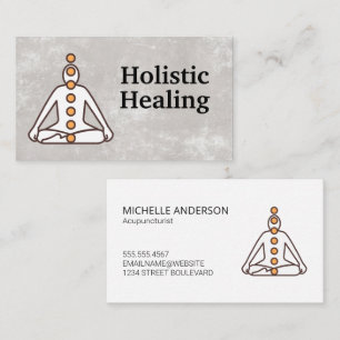 Tarjeta De Visita Curación holística   La plaza de yoga   Chakras