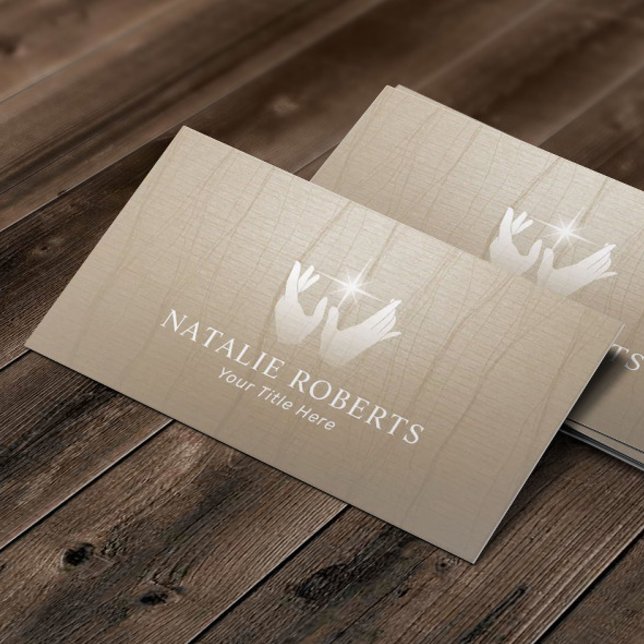 Tarjeta De Visita Curación Manos Wellness Spa Terapia de Masaje Zen (Subido por el creador)