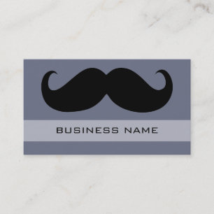 Tarjeta De Visita Curioso bigote negro y gris claro