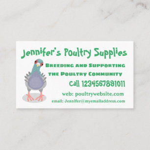 Tarjeta De Visita Curioso ilustracion personalizado de palomas