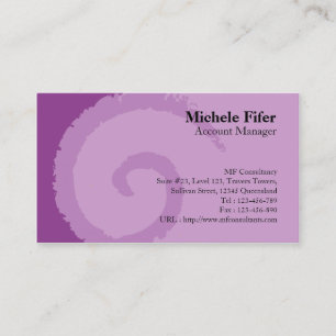 Tarjeta De Visita Curl Purple Business Card