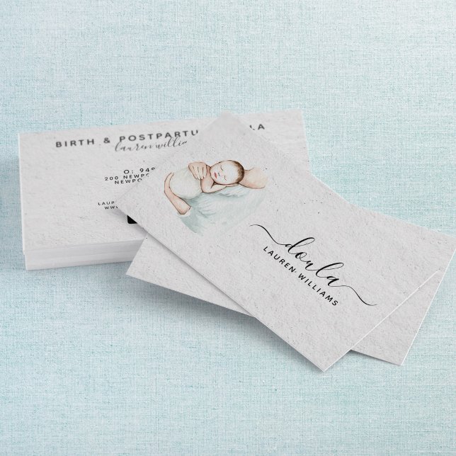 Tarjeta De Visita Curso de parto simple de doble partera (Subido por el creador)