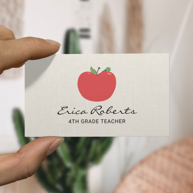 Tarjeta De Visita Curso de profesores de Apple y gusanos (Subido por el creador)