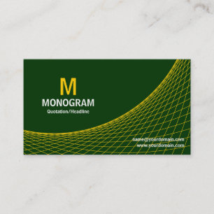 Tarjeta De Visita Curva - Ámbar en verde oscuro
