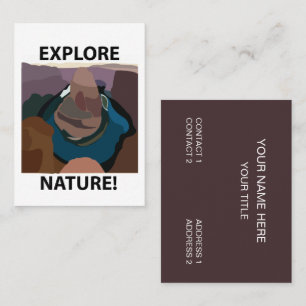 Tarjeta De Visita Curva en Herradura Explorar Naturaleza Curva en He