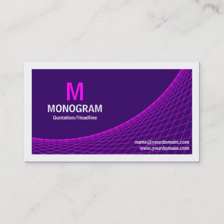 Tarjeta De Visita Curva II - Magenta sobre púrpura profunda
