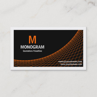Tarjeta De Visita Curva II - Naranja en negro