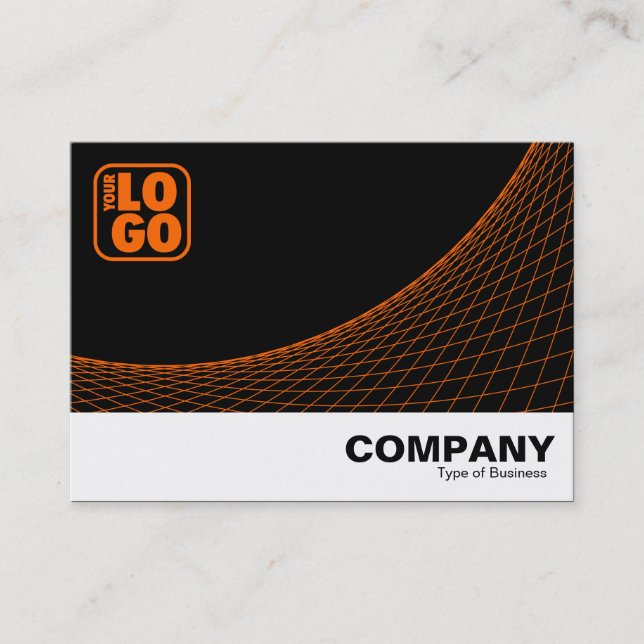 Tarjeta De Visita Curva pisada - Naranja (Anverso)