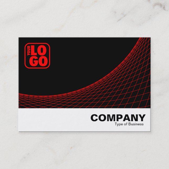 Tarjeta De Visita Curva pisada - Rojo (Anverso)