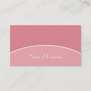 Tarjeta De Visita Curva Rosa Minimalista