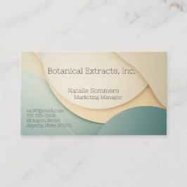 Tarjeta De Visita Curvando formas fondo en colores sutiles
