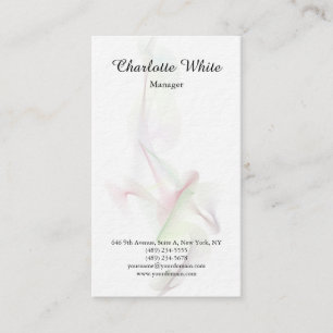 Tarjeta De Visita Curvas abstractas de escritura de pincel blanco ne