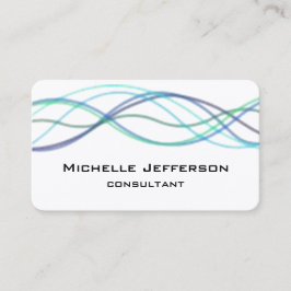 Tarjeta De Visita Curvas abstractas modernas de moda