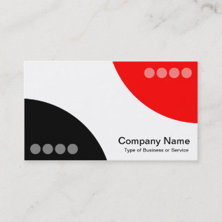 Tarjeta De Visita Curvas alternas II - Negro y Rojo