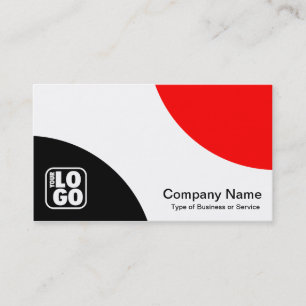 Tarjeta De Visita Curvas alternativas - Negro y Rojo