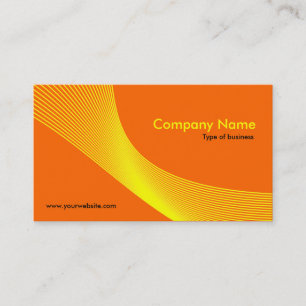 Tarjeta De Visita Curvas - amarillo en FF6600 anaranjado oscuro