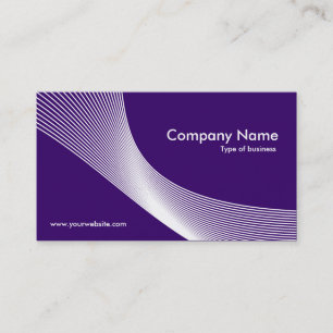 Tarjeta De Visita Curvas - blanco en Deep Purple 330066