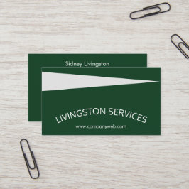 Tarjeta De Visita Curvo profesional verde y moderno sencillo