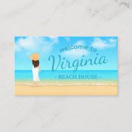 Tarjeta De Visita Custom Beach House Referral Card 