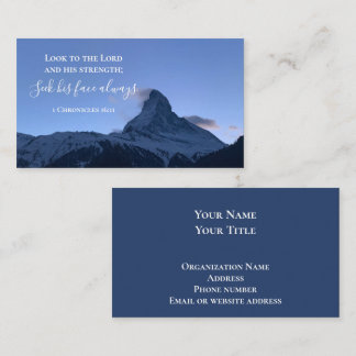 Tarjeta De Visita Custom Bible Verse Swiss Alps Photo Template