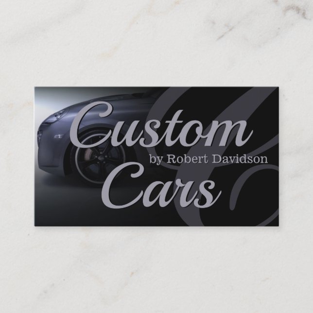 Tarjeta De Visita Custom car wrap business card (Anverso)