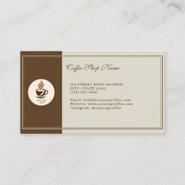 Tarjeta De Visita Custom Coffee Shop Business Card – Personalized 