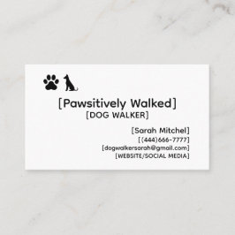 Tarjeta De Visita Custom Dog Walker and Dog Groomer Business Cards