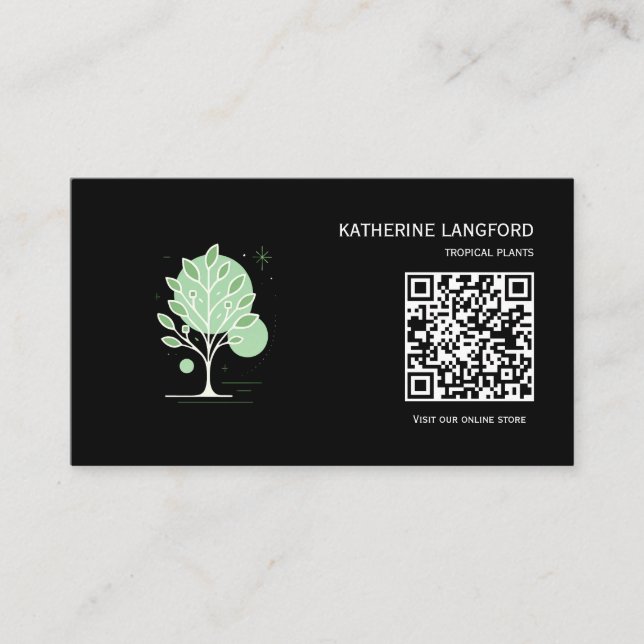 Tarjeta De Visita Custom Greenleaf Nursery Branding  (Anverso)