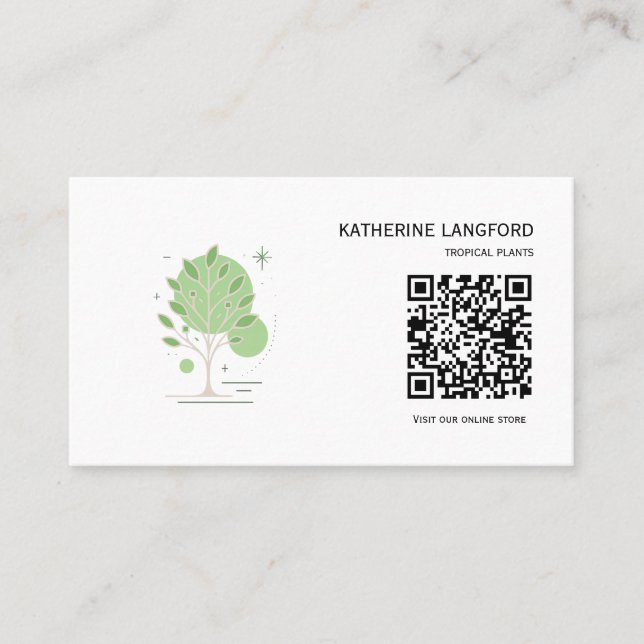 Tarjeta De Visita Custom Greenleaf Nursery Branding  (Anverso)