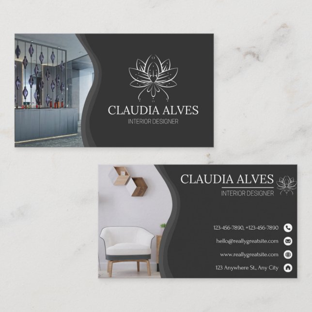 Tarjeta De Visita Custom Interior designer (Anverso / Reverso)