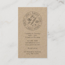Tarjeta De Visita Custom Kraft Business Card with Hand-Drawn Logo