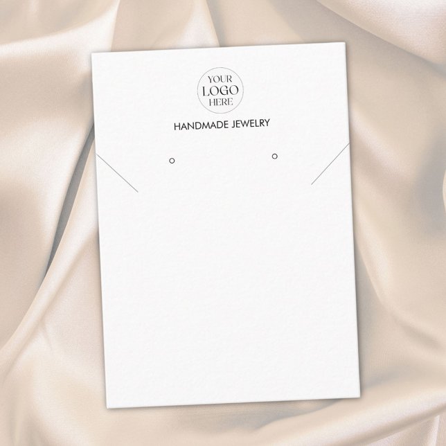 Tarjeta De Visita Custom Logo Modern Minimalist Simple Display Card (Close up)