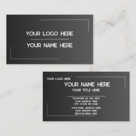 Tarjeta De Visita Custom Logo Name Minimalist Modern Professional