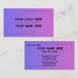 Tarjeta De Visita Custom Logo Name Minimalist Modern Professional