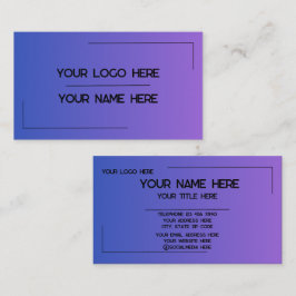 Tarjeta De Visita Custom Logo Name Minimalist Modern Professional