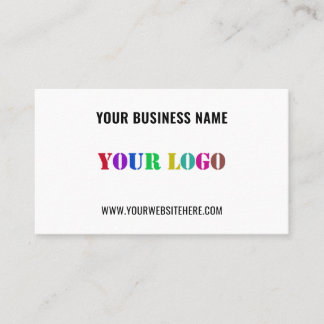 Tarjeta De Visita Custom Logo Text Promotional Business Card Example