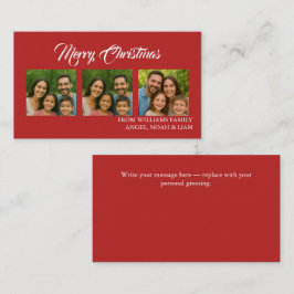 Tarjeta De Visita Custom Merry Christmas Photo Card