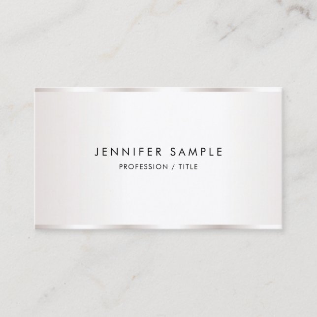 Tarjeta De Visita Custom Modern Elegant Simple Template Luxury (Anverso)