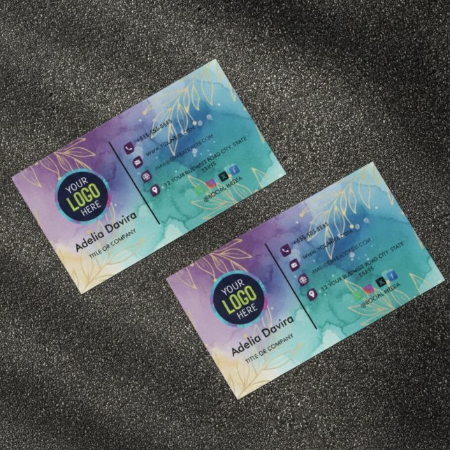 Tarjeta De Visita Custom Modern Minimalist Logo for Social Media &  (Subido por el creador)