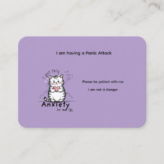 Tarjeta De Visita Custom Panic Attack Help Card 