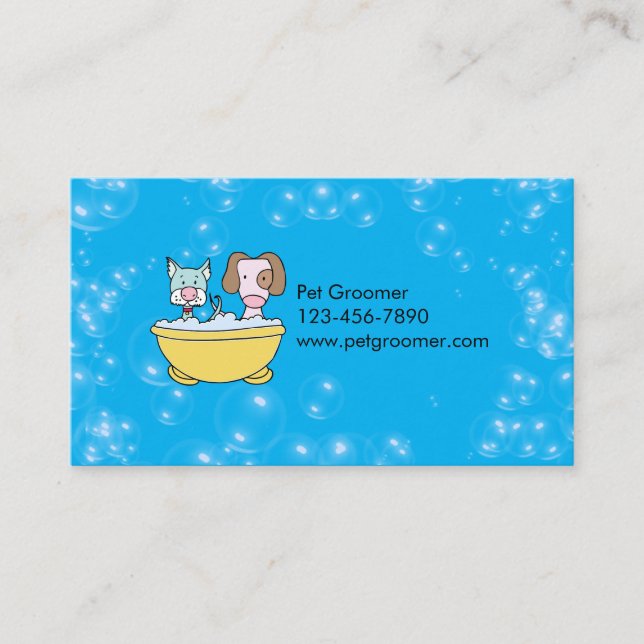 Tarjeta De Visita Custom Pet Groomer Appointment Card (Anverso)