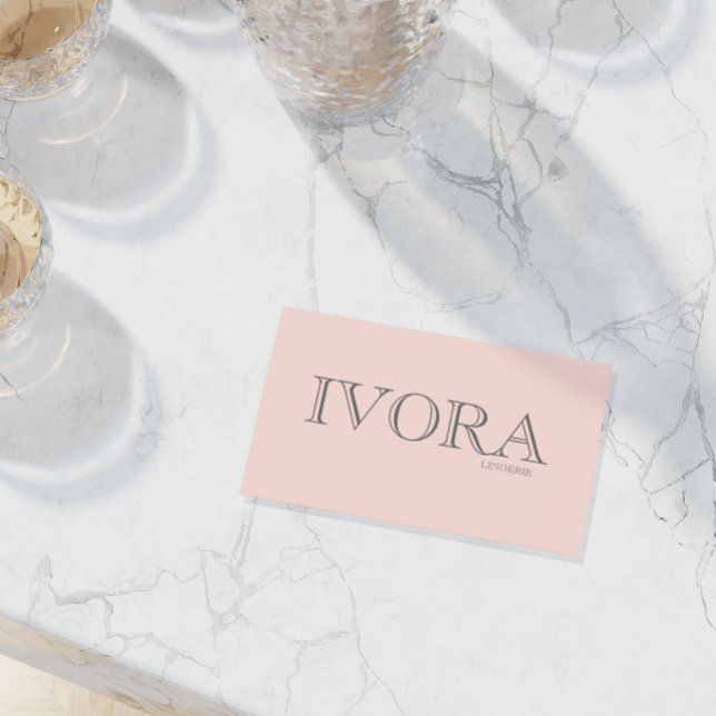 Tarjeta De Visita Custom Pink Allure Chic Feminine Branding Style (Subido por el creador)