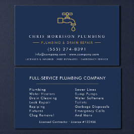 Tarjeta De Visita Custom Plumber 