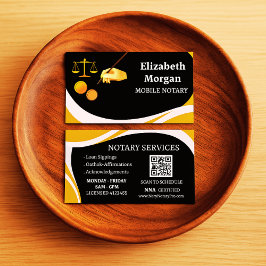 Tarjeta De Visita Custom QR Code Business Card for Mobile Notary 