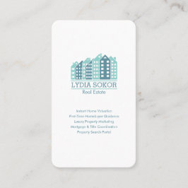 Tarjeta De Visita Custom Real Estate Business Card with QR Code
