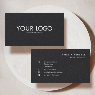 Tarjeta De Visita Custom Rectangular Logo Business card template