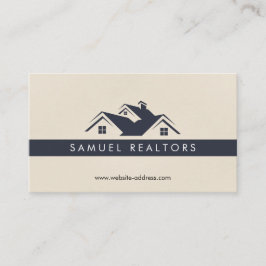 Tarjeta De Visita Custom Stylish Modern Real Estate Home Logo