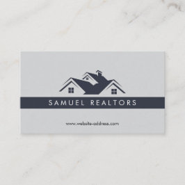 Tarjeta De Visita Custom Stylish Modern Real Estate Home Logo